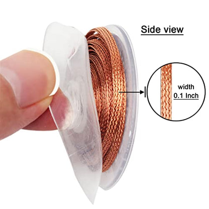 Solder Wicks braid，Solder Sucker，10ft Length 3 Pieces No-Clean Desoldering Braided Wicks. Solder Removal Tool，Desoldering Wick Used to Remove the Solder and Disassemble Electrical Components - style: 3pcs