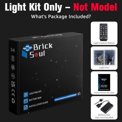 BrickSoul Light Up Kit Compatible with Lego Castle 71043 Building Set, Upgrade RC Adjustable Lighting Mode with Original Sound Accessories for Harry Potter Hogwarts Castle, Not Included 71043 Model - size: 71043 Premium Remote Light & Sound Kit