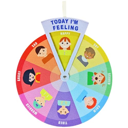 Kids Emotion Wheel, Feelings Wheel, Feelings Kid Charts, Expression Emotions Chart, Emotional Toys for Toddlers and preschoolers - style: Feelings