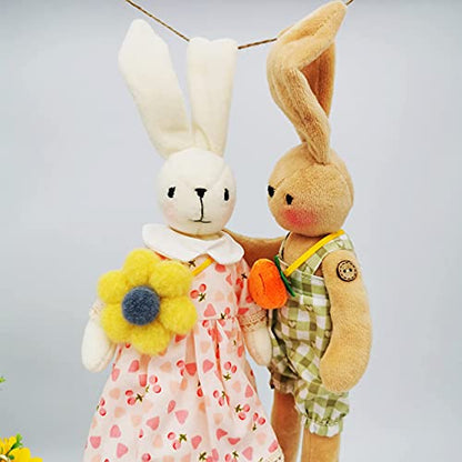 DIY Bunny Sewing Craft Kit, Handmade Fabric Project with Instructions - color: Bunny Style G