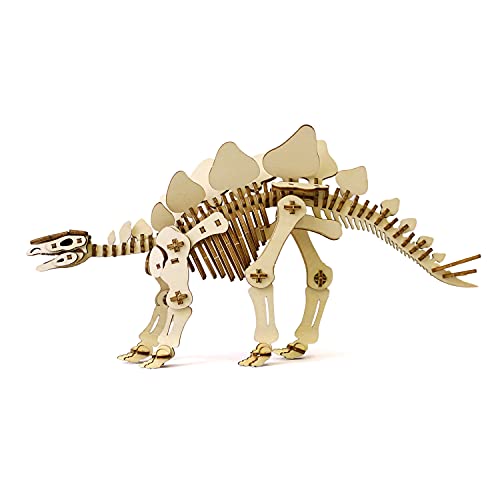 Stegosaurus Wooden Dinosaur 3D Puzzle - Fun DIY Wood Craft Kits - Ideal Gift for Birthdays and Party Favors - style: Stegosaurus