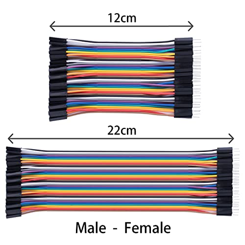 Aypzuke 20cm 240pcs Breadboard Jumper Wires Cable Kit Male to Female Compatible for Arduino Projects and Raspberry Pi - size: 20cm