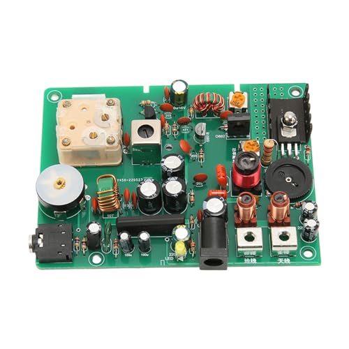 AM Transmitter Kit,Radio Medium Transmitter Adjustable 530‑1600KHZ DIY for School Experiment, 20‑500 MW, 2‑5m Antenna, 3.5mm Sound Input, PCB Material