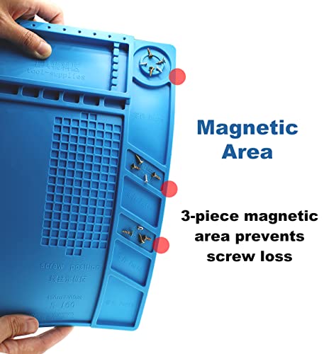 PAFOWO Silicone Soldering Mat for Electronic Repair, 17.7 X 11.8 in