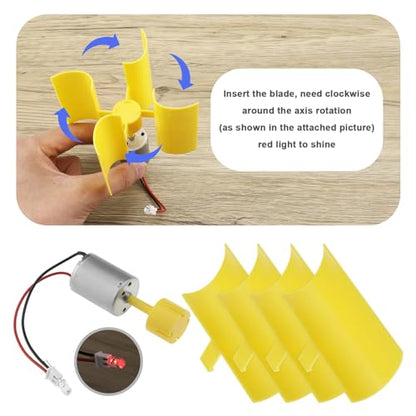 Create idea Standard DC Wind Turbine Electricity Generator Physical Principle Experiment Miniature Fan Accessories for DIY Project Plastic