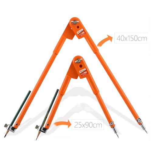 Professional Woodworking Compass Pencil Marking Compass Circle Maker Scriber for Geometry (Medium) - style: Medium