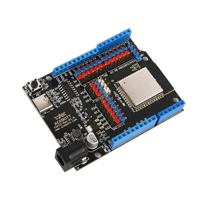 ESP32 Development Board Max V1.0 Compatible with Arduino, USB-C, Wi-Fi, Bluetooth, MicroPython Compatible, Single Board Computer Suitable for Building Mini PC/Smart Robot/Game Console (QA009) - color: Black