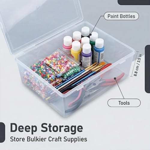 LJY 38 Clear Plastic Boxes, 2 Sizes for Hardware