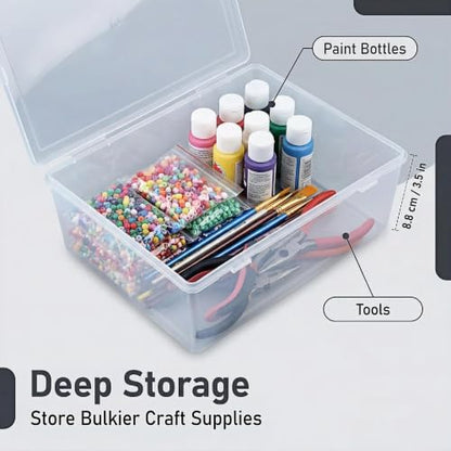 LJY 38 Clear Plastic Boxes, 2 Sizes for Hardware