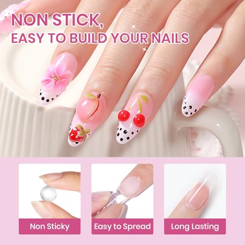 3D Nail Gel Sculpting Gel 4 Colors 3d Gel Nail Art Non Stick Hand Solid Builder Gels Home Manicure, Nail Salon, Nail Charms, Solid, Extension, Carving, Molding Hard Gels - color: Clear, White, Pink,Nude