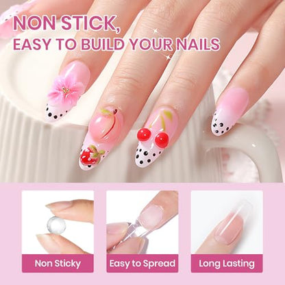 3D Nail Gel Sculpting Gel 4 Colors 3d Gel Nail Art Non Stick Hand Solid Builder Gels Home Manicure, Nail Salon, Nail Charms, Solid, Extension, Carving, Molding Hard Gels - color: Clear, White, Pink,Nude