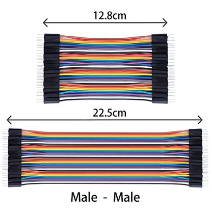 Aypzuke 10cm 240pcs Breadboard Jumper Wires Cable Kit Male to Female, Male to Male, Female to Female Compatible for Arduino Projects and Raspberry Pi - size: 10cm