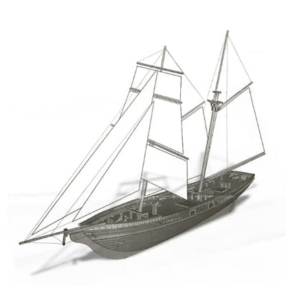 HAPYLY Scale DIY Hobby Wooden Ship Science Equipmen Assembly Model Boat Kits Sailing Boat Kit Decor Toy Gift (1:70) - size: 1:70