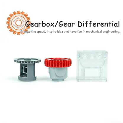 Pamvava Technical Gears Parts Building Bricks,Chain Wheels and Axles Sets - color: Black-no.1