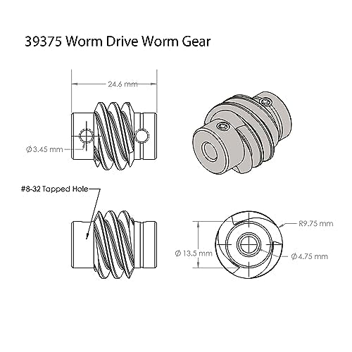 Pitsco Education TETRIX MAX 4:1 Aluminum Worm Gear Drivebox, Robotics Building Elements, Spare Parts for Robotics and Vehicles, Package Includes Spur Gear, Worm Gear, Channel, Axles, Bushings