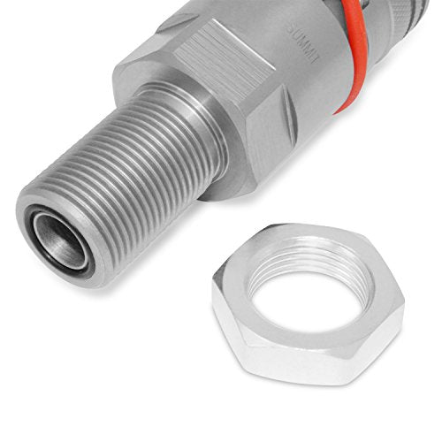 Summit Hydraulics Flat Face Hydraulic Quick Connect Coupler, 5/8 ORFS Bulkhead Skid Steer Mount