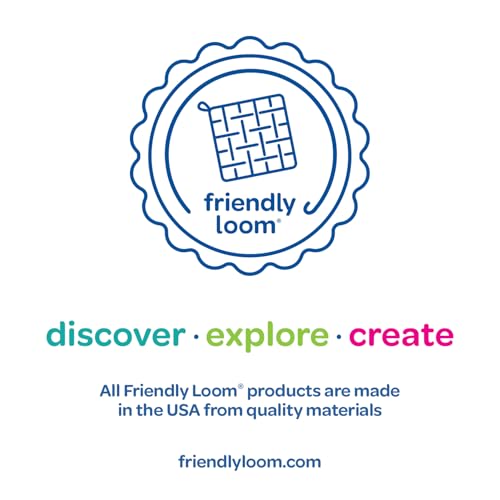Friendly Loom 7” Traditional Potholder Weaving Kit | Sturdy Metal Loom and Quality Cotton Weaving Loops in Rainbow Colors | Complete Kit to Weave 2 Functional Potholders | Made in the USA
