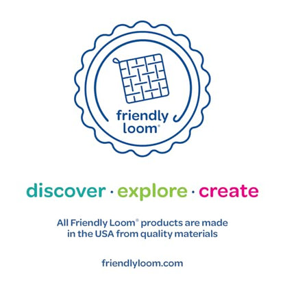 Friendly Loom 7” Traditional Potholder Weaving Kit | Sturdy Metal Loom and Quality Cotton Weaving Loops in Rainbow Colors | Complete Kit to Weave 2 Functional Potholders | Made in the USA