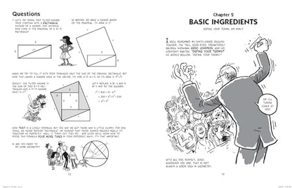 The Cartoon Guide to Geometry: A Humorous Mathematics Study Guide on Plane Geometry and Visual Proofs
