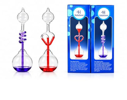 Colorful Office Thinking Hand Boiler, Glass Science Energy Transfer, Children Science Experiment, Love Birds Color Meter Hand Boiler, 2 Pcs (Purple&Red) by C&H Solutions®