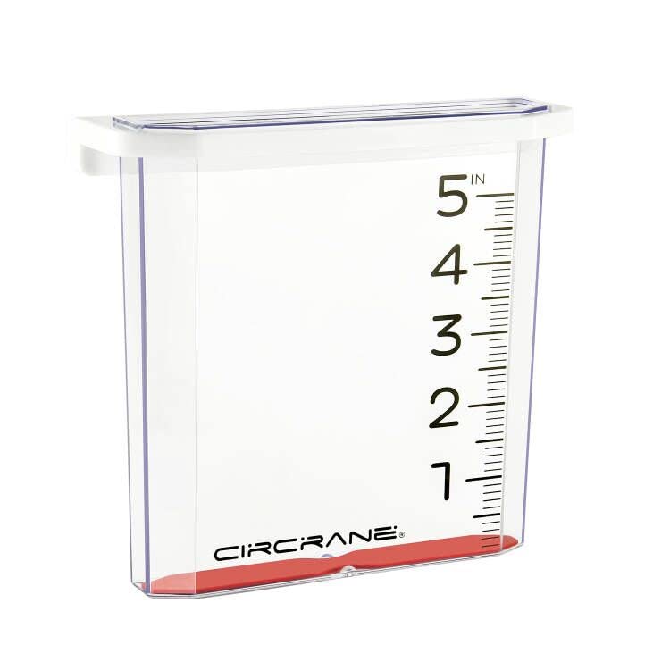 Circrane 5-Inch Waterfall Rain Gauge, Easy Read Outdoor Rain Gauge for Garden, Deck, Lawn and Yard, with Weather Resistant Bracket & Stainless Steel Screws, Clear