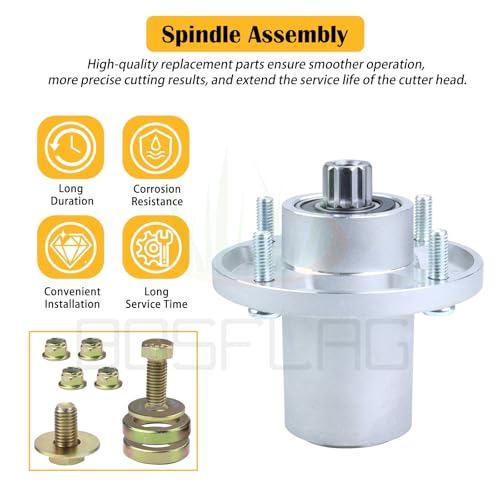 3 Pack 601804 Spindle Assembly with 604664 Pulley 797720 Belt - size: 3x601804C