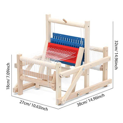 LAVIEVERT Wooden Multi-Craft Weaving Loom DIY Hand-Knitting Weaving Machine Intellectual Toys for Kids