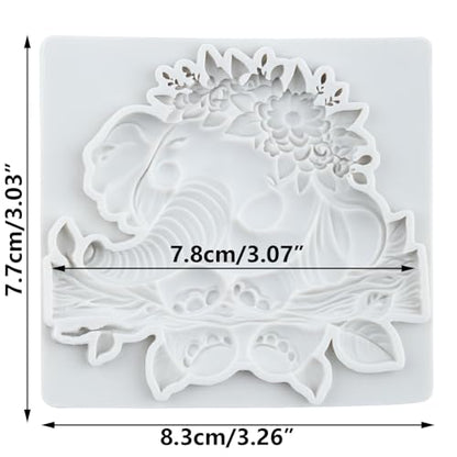 Elephant Silicone Mold Elephant Head Polymer Clay Molds - color: Style ZD