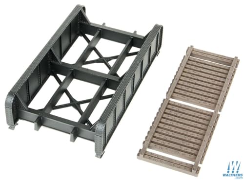 Walthers Cornerstone HO Scale 30' Single-Track Railroad Through Girder Bridge - Kit Train Collectable Train - style: 30' Single-Track Railroad Through Girder Bridge