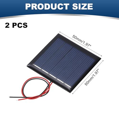 MECCANIXITY 2Pcs 2.5V 0.25W 100mA Mini Solar Panels with Cable - style: 2.5V 0.25W 100mA