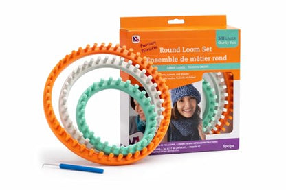 Authentic Knitting Board 'Premium' Chunky Round Knitting Loom Set - style: Chunky Round