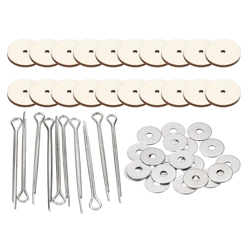PATIKIL 20mm Doll Joints, 20 Set Removable Cotter Pin Joints Connector and Fiberboard Tray for Bear Limbs Making Head Joints DIY Crafts Accessories - size: 20mm