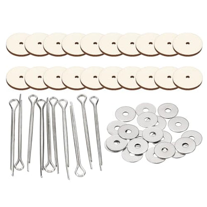 PATIKIL 20mm Doll Joints, 20 Set Removable Cotter Pin Joints Connector and Fiberboard Tray for Bear Limbs Making Head Joints DIY Crafts Accessories - size: 20mm