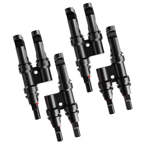 4PCS 1000V DC Solar Y Branch Connectors for Parallel Panels (2 Pairs) - size: 2Pair M/FF+F/MM