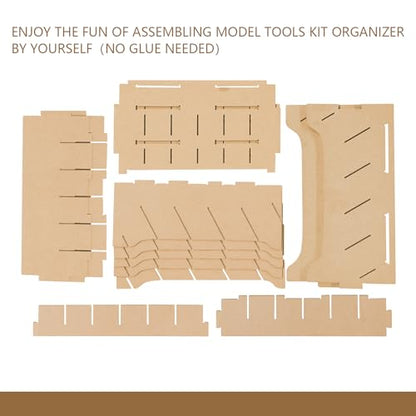 Paint Rack Organizer for 30 Bottles, Craft Supplies Storage, MDF Material, Tools Storage Suitable for Tamiya Paints, Miniature Model Paint Set GK9 - size: 30 Holes Paints