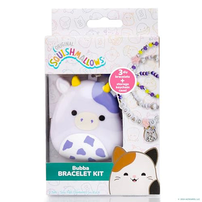 Original Squishmallows Bubba The Cow Bracelet Kit, Bracelet Making Kit, Friendship Bracelet Kit, Charm Bracelet, Charm Bracelet Making Kit, Gifts for Girls, 7 Year Old Girl Birthday Gifts, Crafts - style: Bubba the Cow