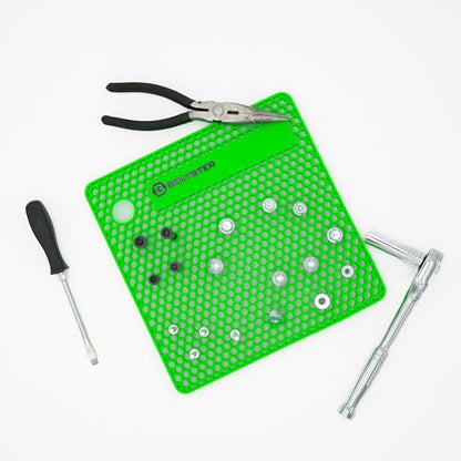 Boltster Original Silicone Fastener Organizer Tray, Bolt and Screw Holder for Mechanics, Automotive, Industrial and DIY Projects, Heat and Chemical Resistant, Green - color: Green