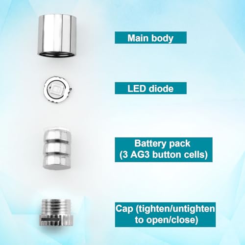20pcs Mini Led Lights for Craft, Tiny Small Light with 30pcs Batteries - color: Blue