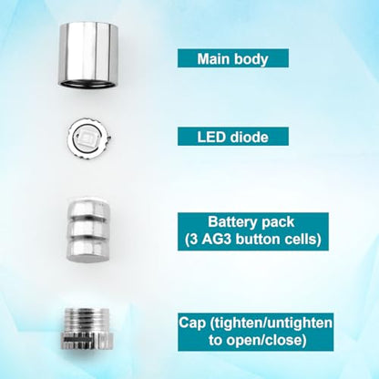 20pcs Mini Led Lights for Craft, Tiny Small Light with 30pcs Batteries - color: Blue