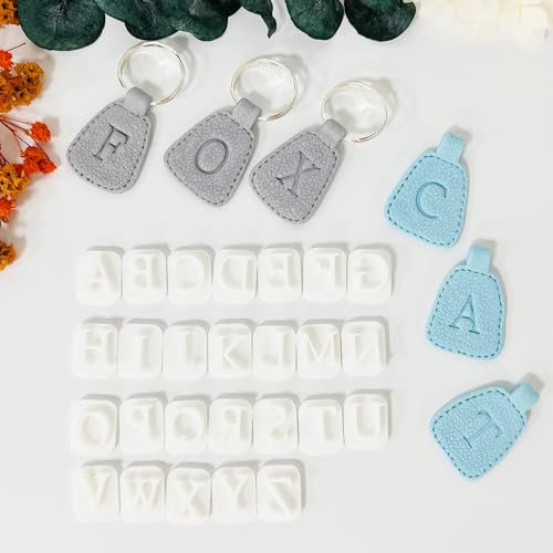 Xaekicr 26PCS Alphabet Polymer Clay Cutters Set – Uppercase Letter Clay Cutters for Polymer Clay Molds, Clay Tools for DIY Crafts, Leather, Baking - color: F color