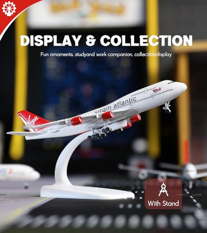 1/400 for VAA B747 Diecast Plane Model with Landing Gear, Stand - color: 04. Virgin Atlantic 747