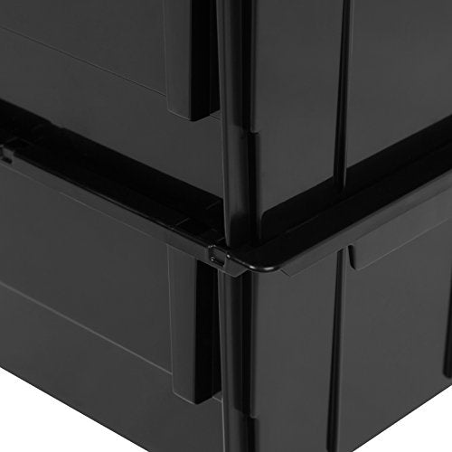 IRIS USA 12-Pack, Small Stackable Storage Bins, Black - size: Small - 12 Pack