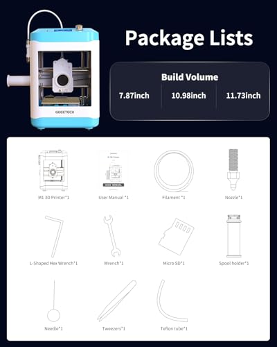 Fully Assembled Mini 3D Printer for Kids & Beginners - Complete Starter Kit with Auto Leveling 3D Printing Machine, 1 Roll of Filament, and SD Card, High-Speed 250mm/s, High Precision, for School Home - size: Mini