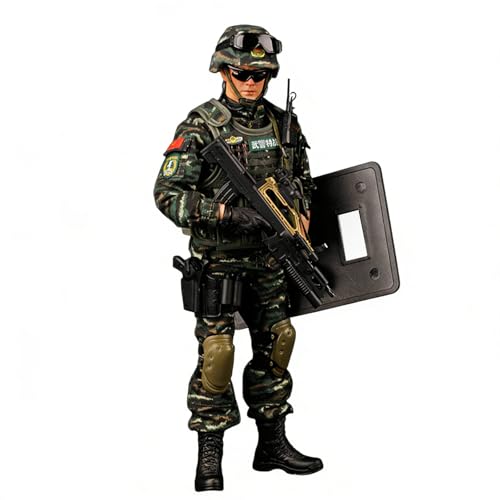 12 Inch Action Figures Military Set, 1/6 Scale Soldier Model Set with Weapons, Outfit and Other Accessories - PLAAPF-CH02 - color: Ch02