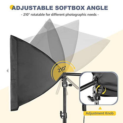 Torjim Softbox Photography Lighting Kit | 16" X 16" & 85W LED Studio Light - color: 16 inches