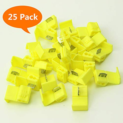 125 Solderless Quick Splice Snap Wire Connector, 50 pcs red 22 Through 18 Gauge,50 pcs Blue 16 Through 14 Gauge,25 pcs Yellow 12 Through 10 Gauge (125)