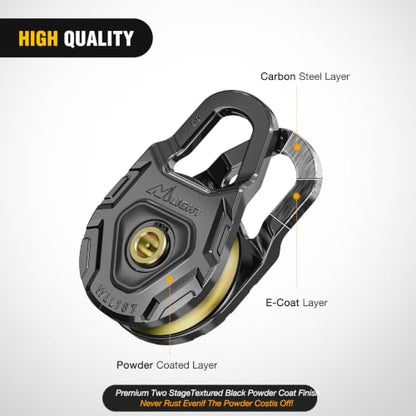 Nilight Forged Snatch Block 18 Ton Winch Pulley System E-Coated Rustproof - color: Heavy‑Duty Upgraded Winch Snatch Block 18T