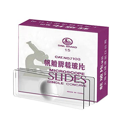 VSP103 72 Pcs Single Concave Microscope Slides - style: Single Concave Microscope Slides