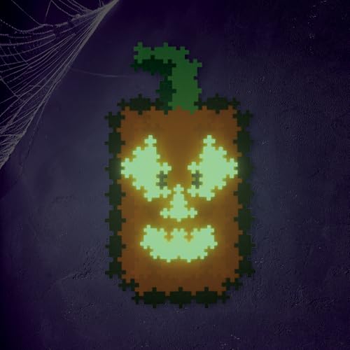 PLUS PLUS Puzzle By Number, Jack-o'-Lantern - 250 pc Halloween Building Toy - style: Jack-o'-Lantern