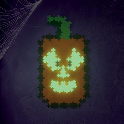 PLUS PLUS Puzzle By Number, Jack-o'-Lantern - 250 pc Halloween Building Toy - style: Jack-o'-Lantern